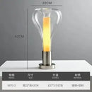 Minimalist nordic style silver glass table lamp