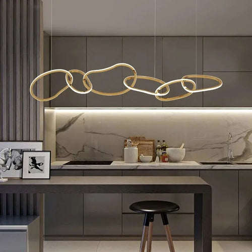 lustre moderne simple nordique luxe en acier inoxydable galvanisé