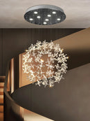 Plafond moderne chambre lustre salon lumière en cristal lustre de luxe circulaire restaurant led luminaire