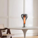 Minimalist nordic style silver glass table lamp