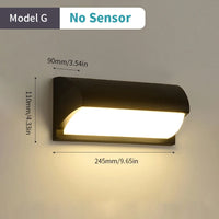 applique murale led extérieure avec détecteur de mouvement automatique