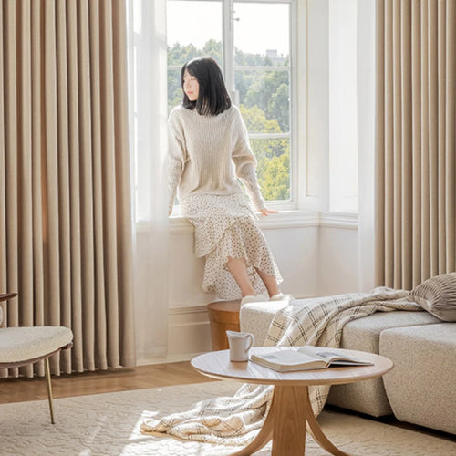 Rideau japonais plissé isolant pour salon chambre balcon - vue 3 sur 13