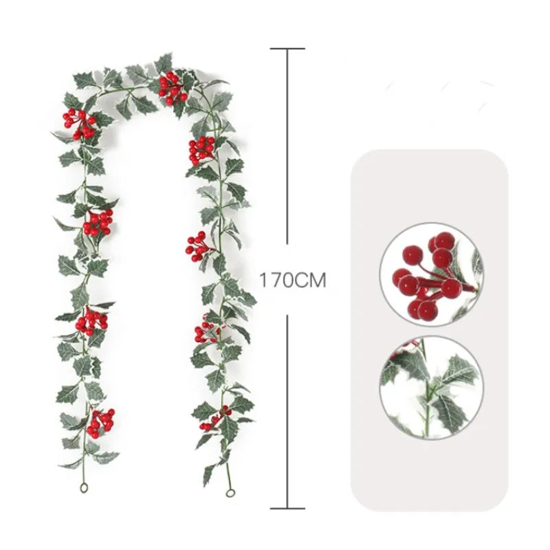 guirlande de feuilles artificielles pour décoration de noël - vue 14 sur 14
