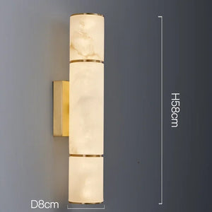 Modern decorative marble and brass wall light