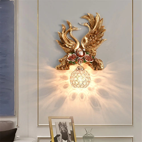 applique murale led en résine cygne décoration créative et moderne - vue 7 sur 10