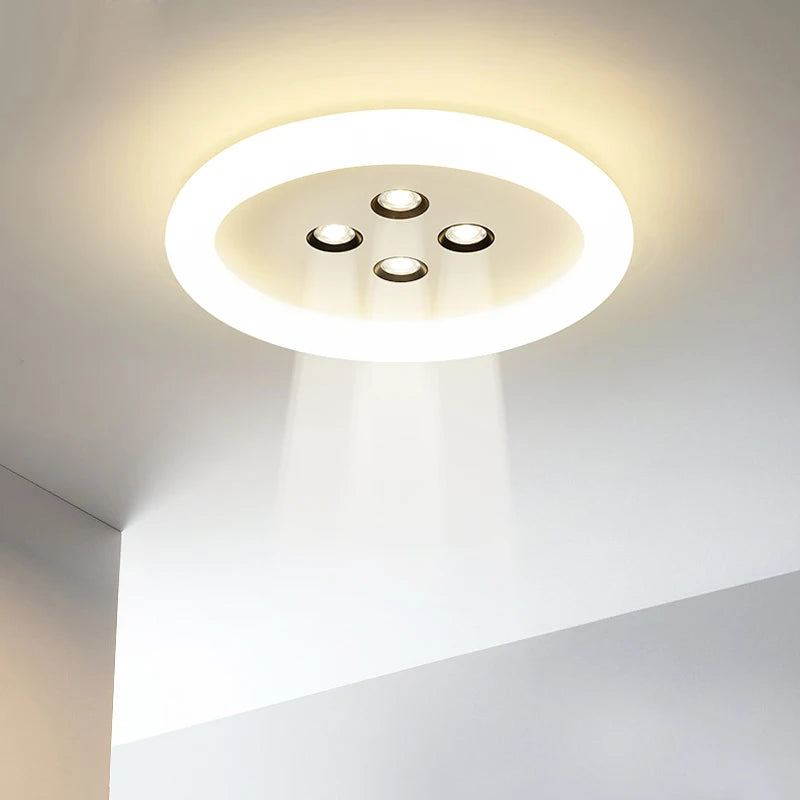 lampe de salon nordique led ronde simple et moderne
