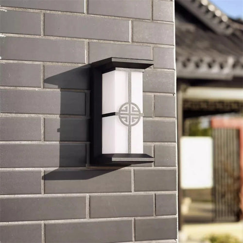 LED applique extérieure en plastique/aluminium porte d'entrée étanche IP65 applique jardin Patio terrasse maison luminaire mural - vue 5 sur 15