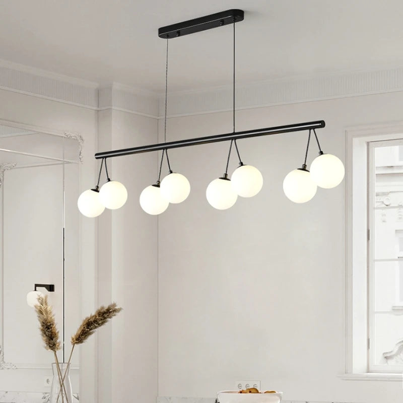 lustre led moderne en verre pour décoration intérieure - vue 5 sur 9