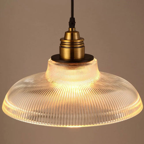 suspension Creative vintage rayure pot couverture verre lumières américain salon lampe Simple Restaurant Bar lampe LED E27 lumière - vue 7 sur 10