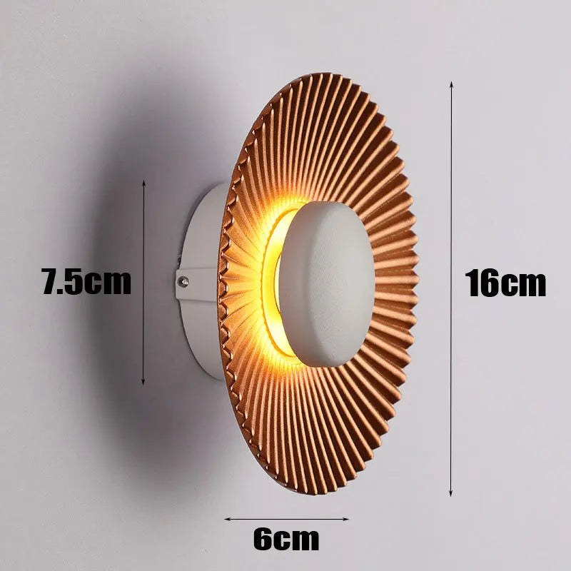applique murale led moderne en forme de disque pour hôtel et restaurant - vue 10 sur 11