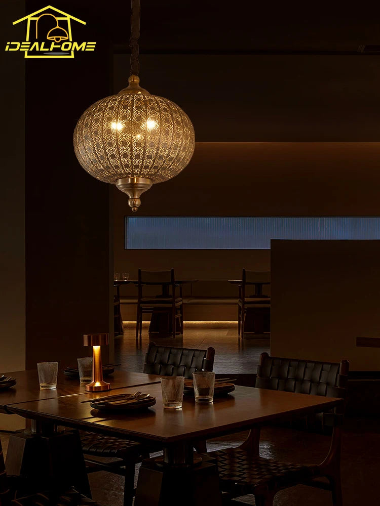 suspension marocaine vintage design pour café et restaurant - vue 5 sur 10