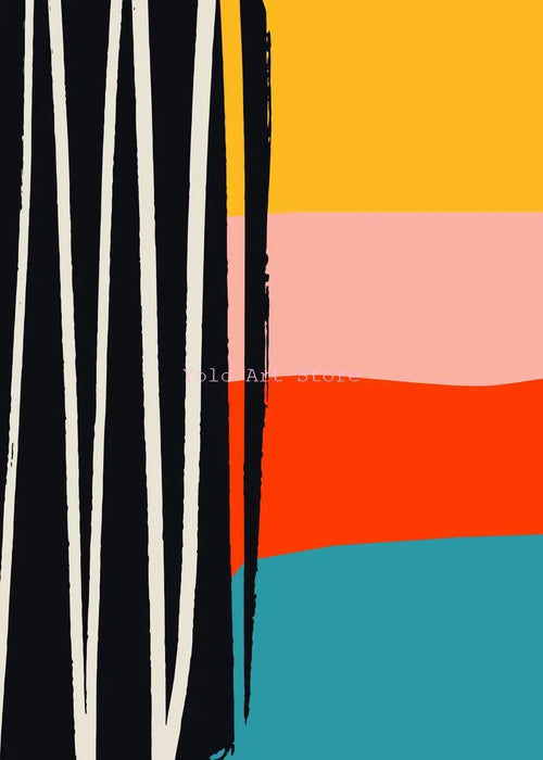 Colourful abstract canvas print for interior decoration