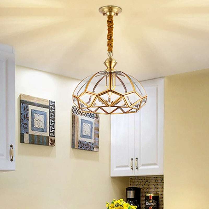 plafonnier en cuivre style américain moderne pour intérieur créatif et simple - vue 5 sur 7