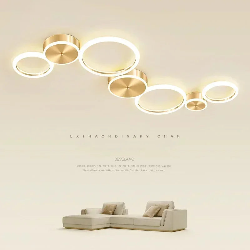 lustre moderne en aluminium avec leds pour intérieur - vue 4 sur 12