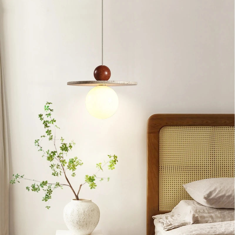High Quality Cave Stone Hanging Light Glass Ball Ceiling Pendant Lamp Suspension Chandelier for Kitchen Island  Bedroom - vue 3 sur 7