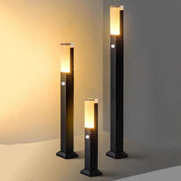 Outdoor LED lamp with motion sensor and aluminium stake