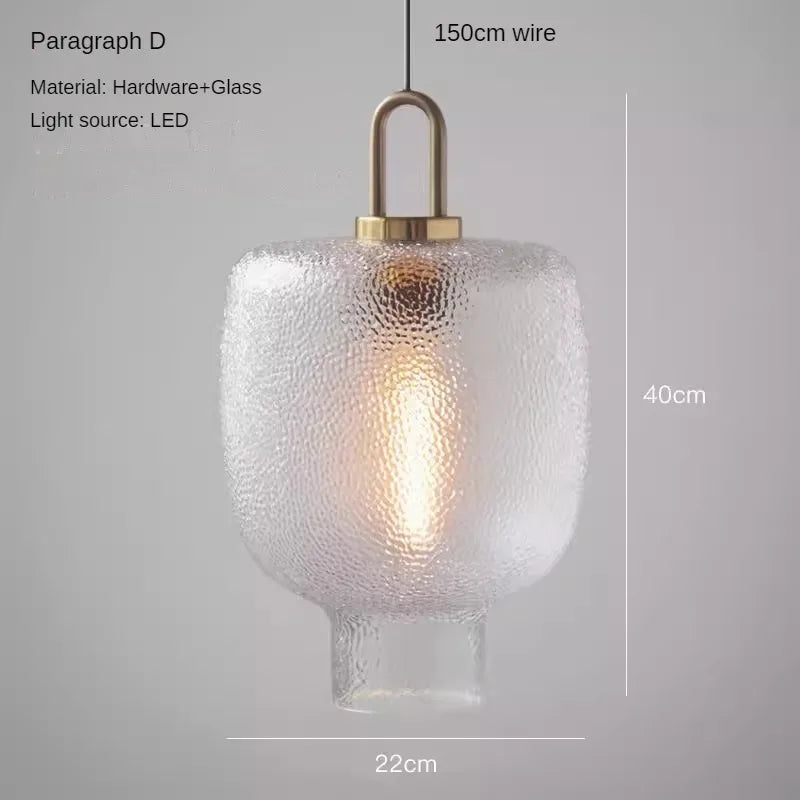 lustre en verre minimaliste au style luxueux et léger - vue 7 sur 10