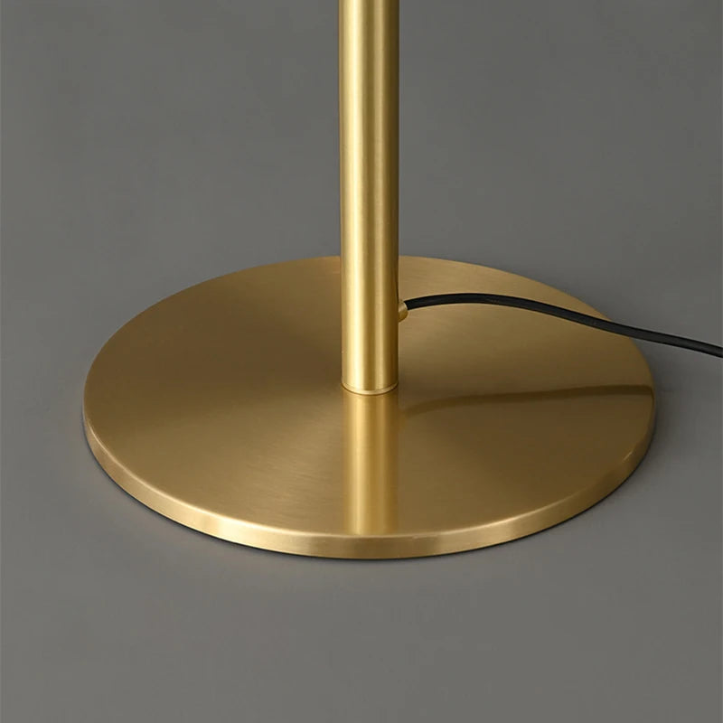 lampadaire moderne en laiton et cuivre pour lecture et étude - vue 7 sur 8