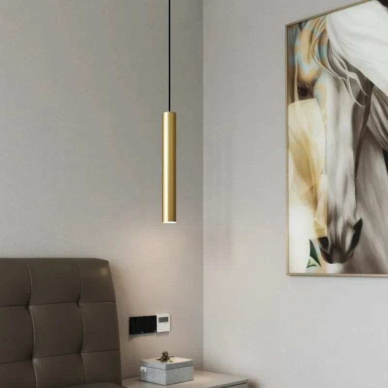 lustre led moderne en cuivre pour hôtel fil réglable - vue 4 sur 8