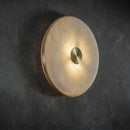 lampe de chevet créative en cuivre et marbre naturel à led