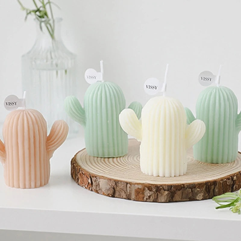 petites bougies parfumées en cire de cactus pour décoration intérieure - vue 3 sur 9