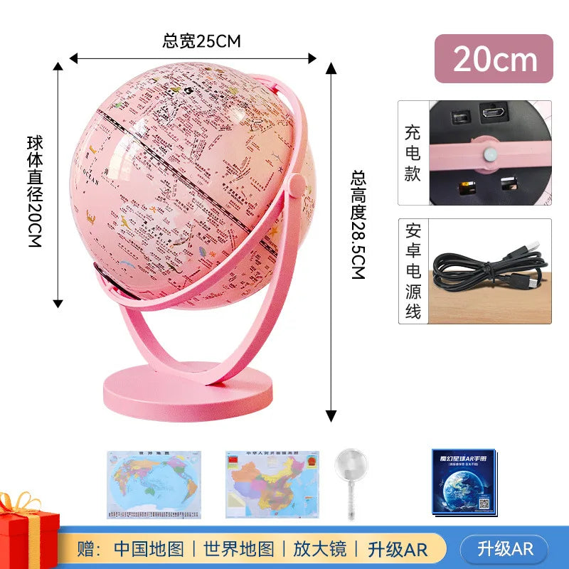 globe terrestre intelligent rotatif avec carte géographique décoratif éducatif - vue 14 sur 18