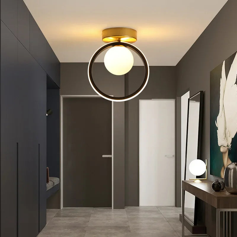 led verre white plafonnier decor chambre salon escalier balcon