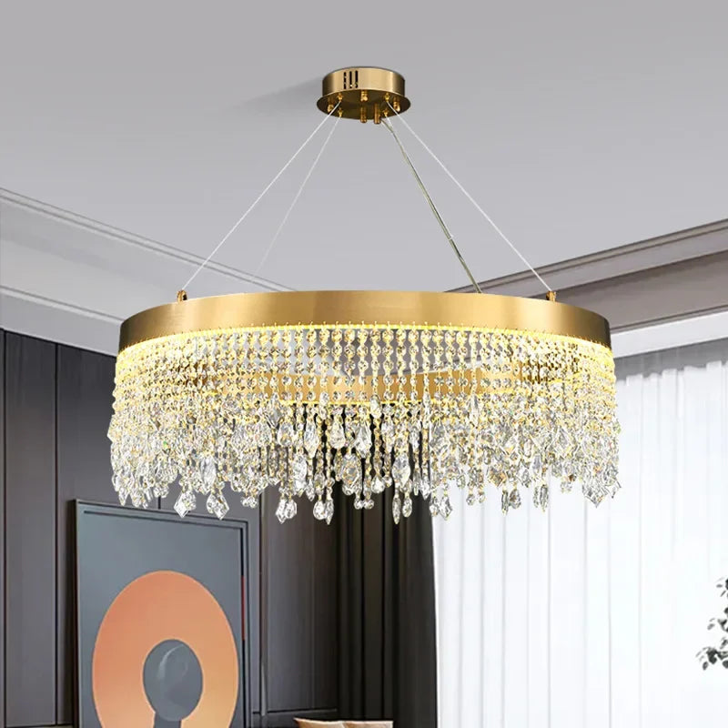 plafonnier led moderne en cristal luminaire décoratif d'intérieur