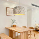 Nordic Hand-Woven Wabi Sabi Chandelier For Dining Room Study Loft LED Hanging Light Kitchen Island Cafe Bar Pendant Lamp Fixture