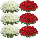 lot de 50 roses artificielles en soie pour décoration et événements festifs