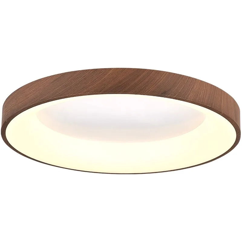 Walnut Color Water Transfer Printing, Modern Minimalist Wabi-Sabi, Ceiling Light for Living Room, Dining Room, Bedroom, Study - vue 7 sur 9