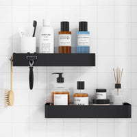 Shower Caddy - 2 Pack Rustproof Shower Organizer, Drill-Free &amp; Quick-Dry Shower Shelf for Inside Shower with 4 Hooks