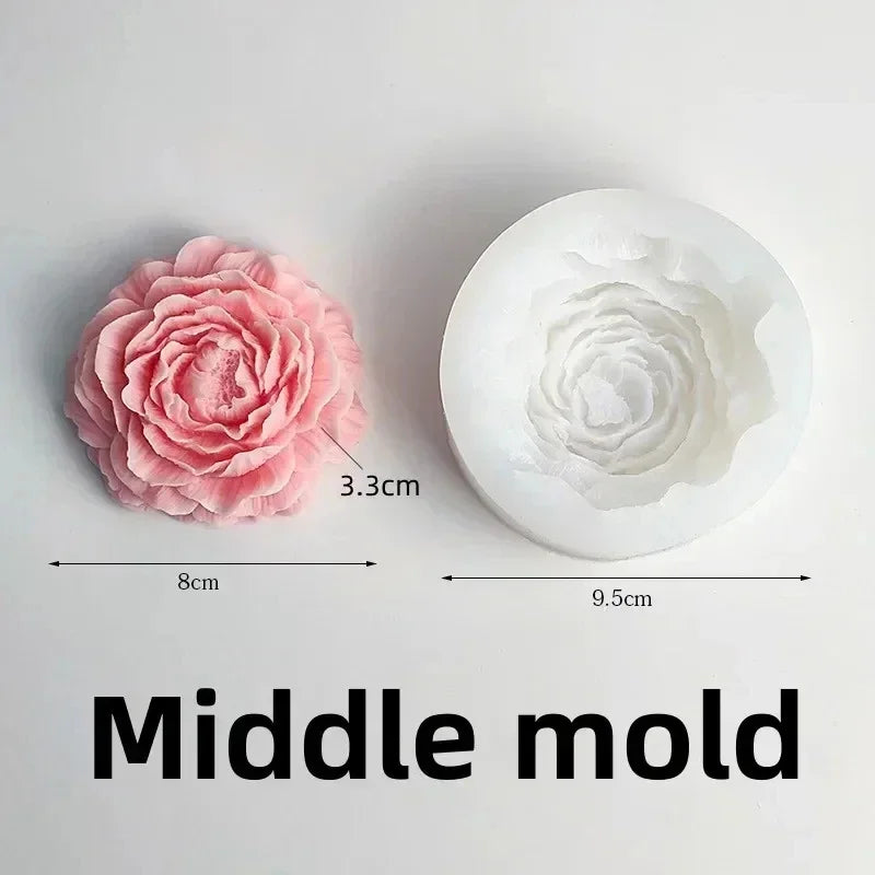 moule en silicone 3d bouquet de roses pour bougie - vue 11 sur 18