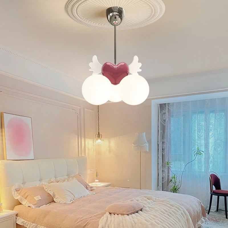 lustre lumière résine angle plafond enfant fille - vue 3 sur 6
