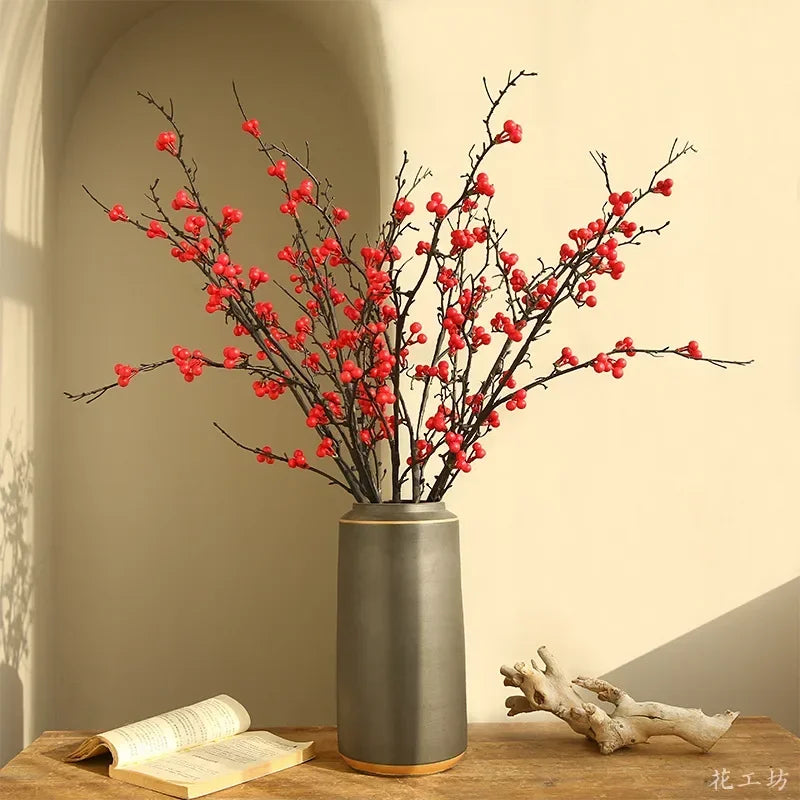 plantes artificielles de houx pour décoration florale et table - vue 6 sur 9