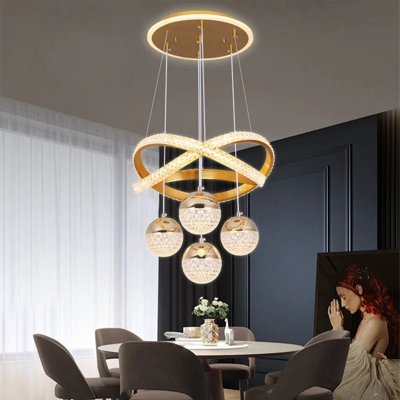Modern minimalist chandelier for elegant and refined interiors - vue 3 sur 10