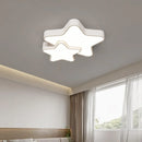 Modern minimalist LED ceiling light with star and heart decor