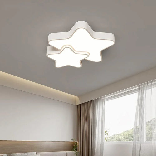 Modern minimalist LED ceiling light with star and heart decor - vue 3 sur 18
