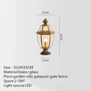 lampe de jardin classique en laiton éclairage extérieur étanche rétro