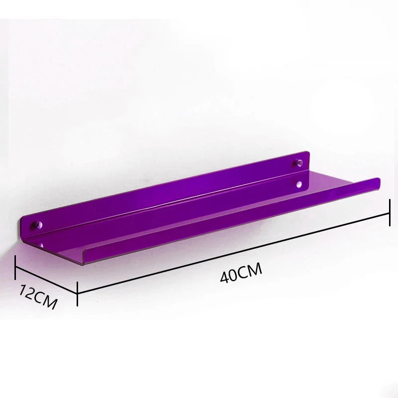Acrylic Shelf for Wall Storage,Floating Bookshelves,Display Shelf Organizer for Bathroom,Bedroom,Living Room,Kitchen,Room Decor - vue 17 sur 47