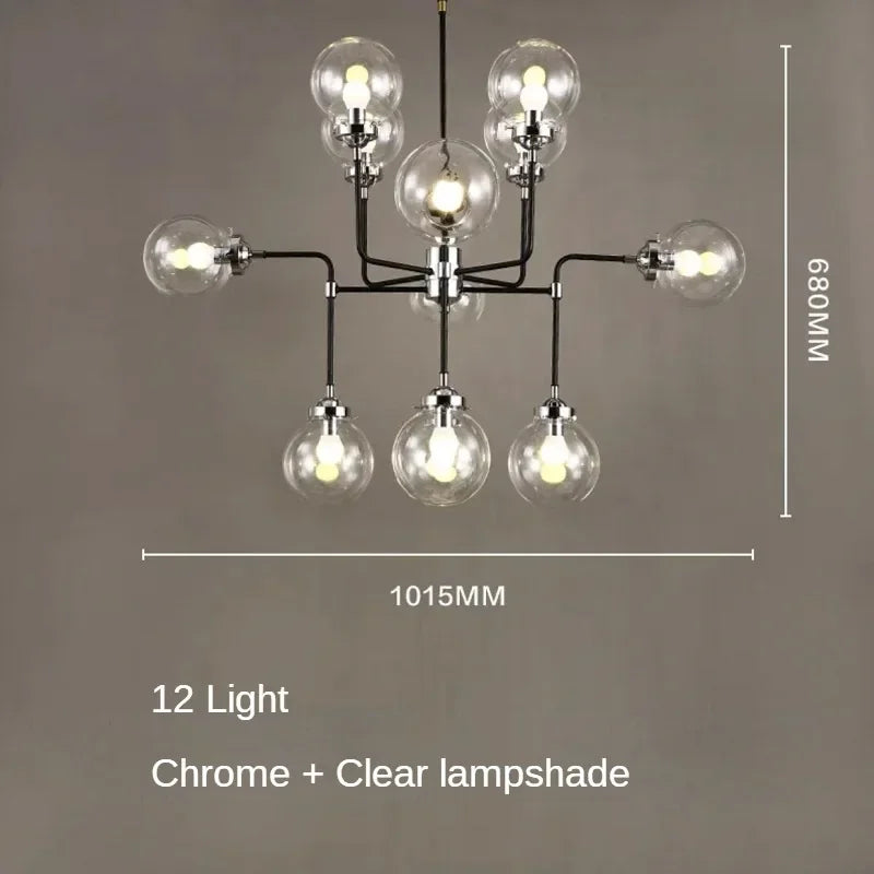 lustre artistique en verre pour décoration intérieure moderne - vue 18 sur 24
