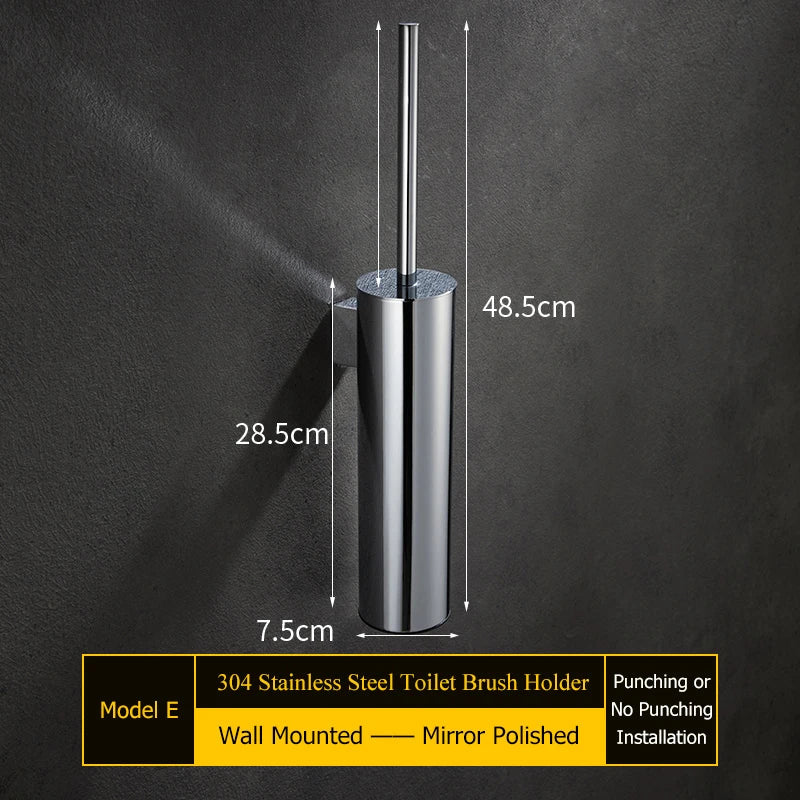 porte-brosse mural en acier inoxydable durable sans perforation - vue 9 sur 14