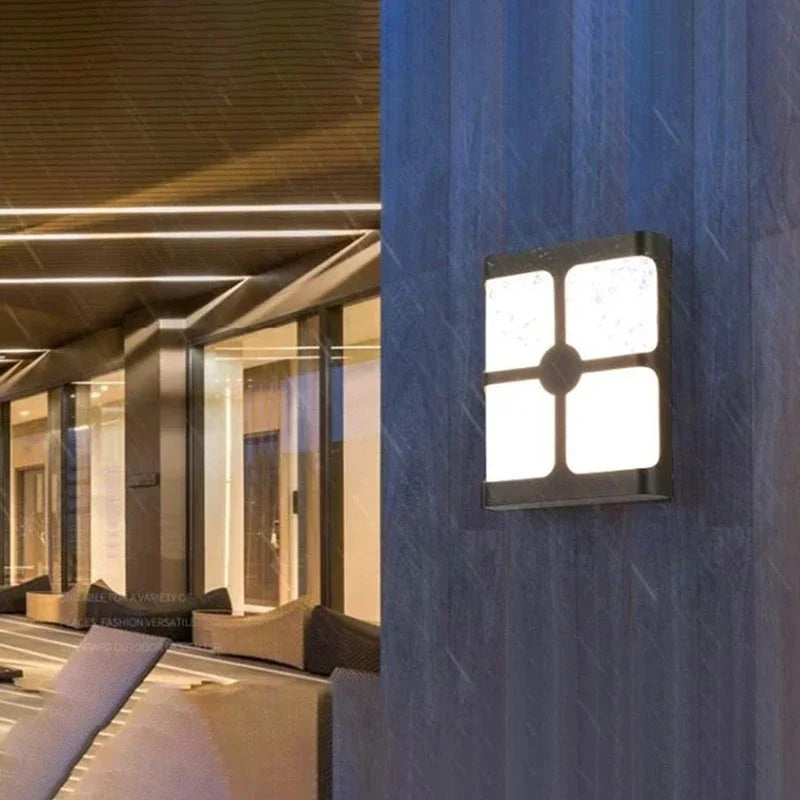 applique murale led extérieure moderne et étanche pour jardin et allée - vue 7 sur 10