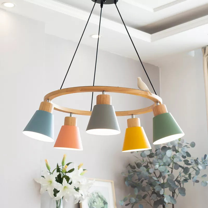 Lampe suspension créative nordique oiseau