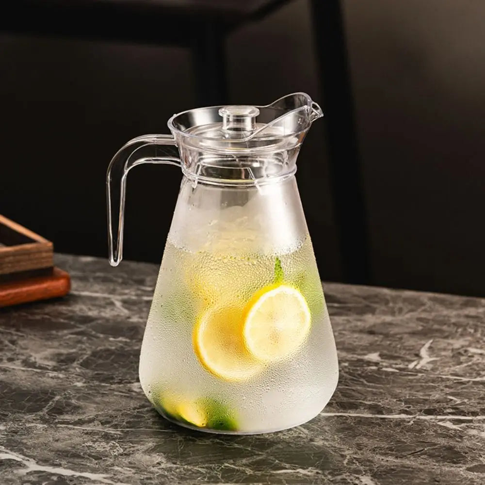 Carafe acrylique grande capacite resistante chaleur avec couvercle - vue 2 sur 7