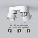 projecteur led pliable rotatif monté surface anti-éblouissement aluminium