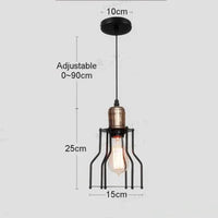 suspension vintage en fer design cage à vent