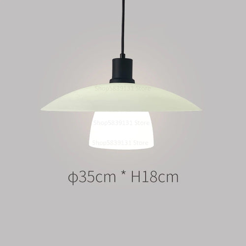 Nordic minimalist LED pendant light Danish designer flying saucer - vue 11 sur 16