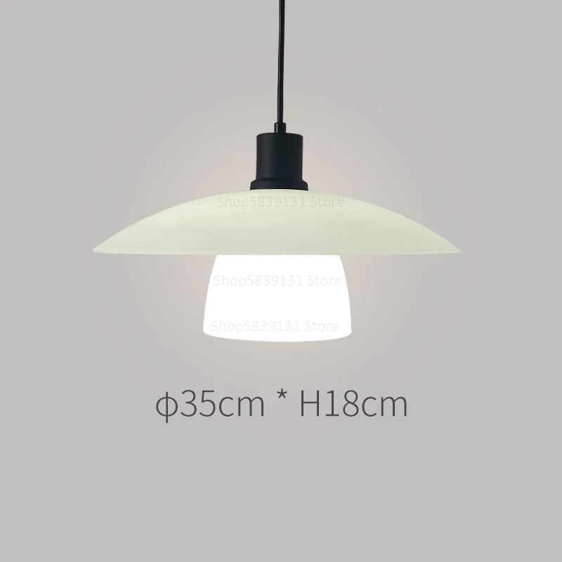 Nordic minimalist LED pendant light Danish designer flying saucer - vue 10 sur 16