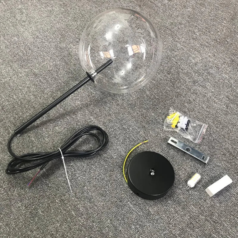 LED moderne Lustre nordique lampes suspendues Lustre luminaire boule de verre abat-jour chambre salle à manger lampe suspendue Restaurant - vue 5 sur 15
